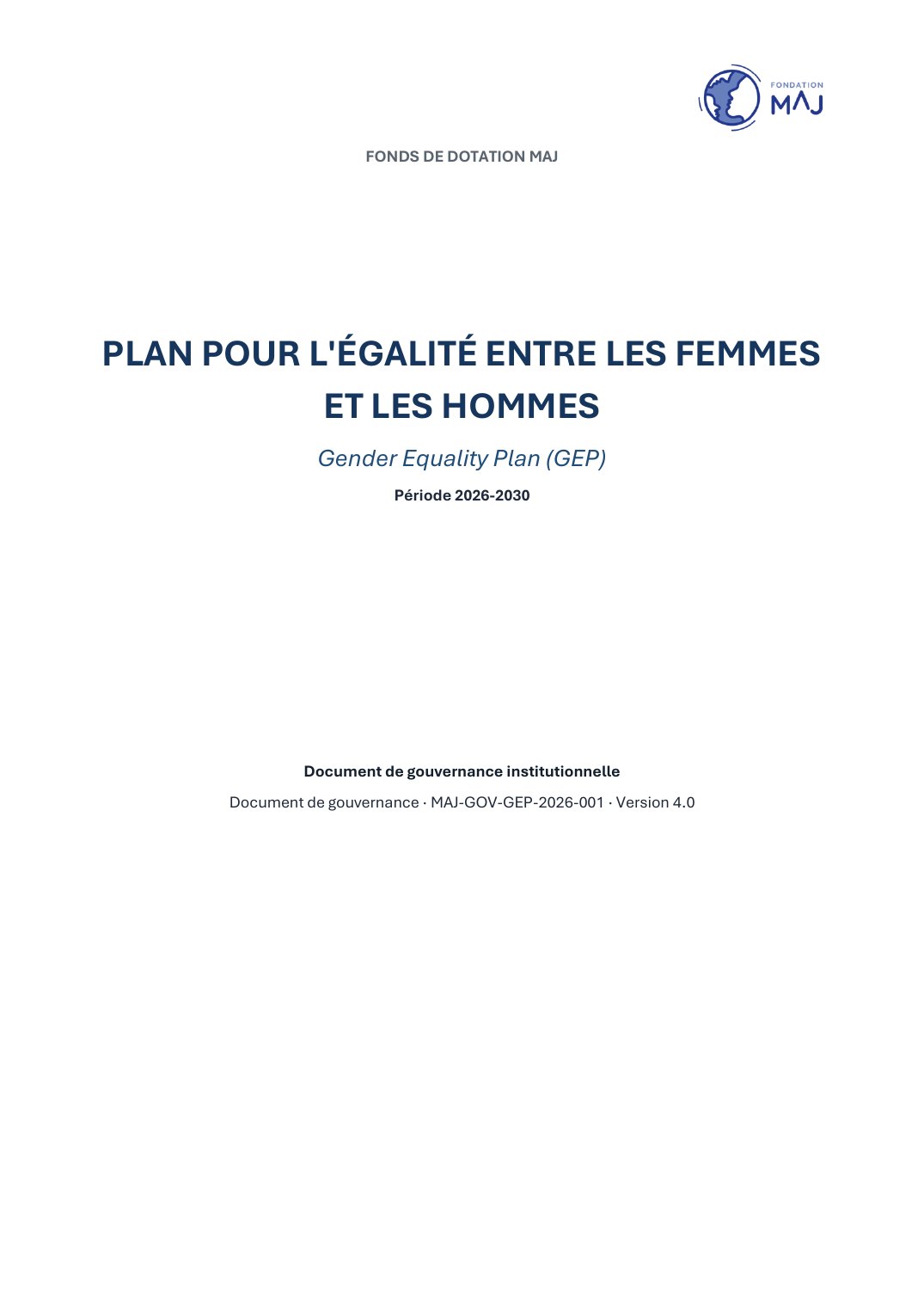 Page 1 sur 30 — Plan pour l’égalité femmes-hommes 2026–2030
